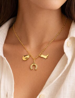Aretes y collar de Bota Yoiko Country