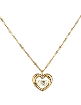 Collar de corazón Luckyly Mavi de 18 K