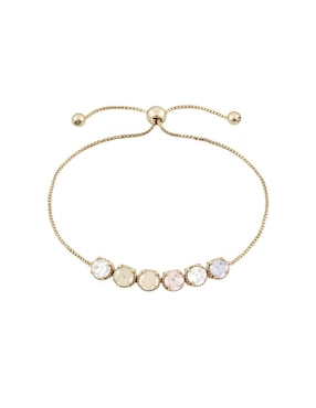 Pulsera Yoiko con zirconia 18 K Etérea acabado Baño de oro