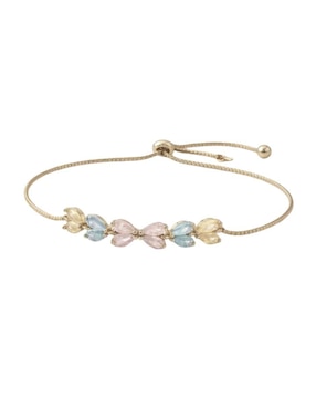 Pulsera Yoiko con zirconia 18 K Pulso acabado Baño de oro