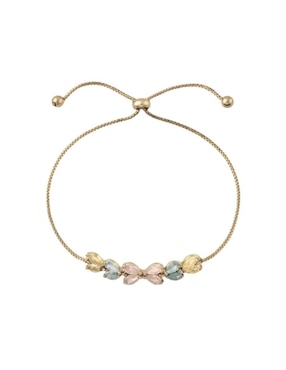 Pulsera Yoiko con zirconia 18 K Pulso acabado Baño de oro