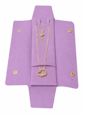 Collar con dije de corazón Yoiko Locket Golden con acabado baño de oro 18 K