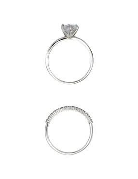 Set anillo Carré Forever US de plata P 925 circonita pavé