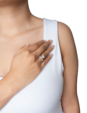 Set anillo Carré Forever US de plata P 925 circonita pavé