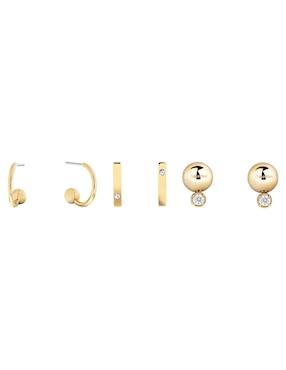 Set de aretes Calvin Klein CK pure essentials con acabado brillante