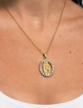 Collar de virgen luckyly Olia y Daya de baño de oro 18 k