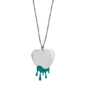 Collar con dije de corazón Enrique Garcia de plata P 925