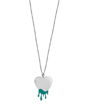 Collar con dije de corazón Enrique Garcia de plata P 925