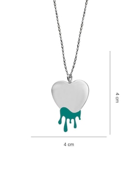 Collar con dije de corazón Enrique Garcia de plata P 925