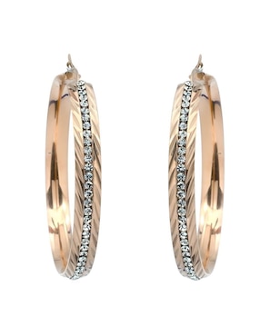 Arracadas Ocean Heart con acabado brillante cristal
