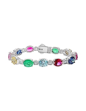 Brazalete Gladkova Joyería de plata con turmalina P 925 acabado brillante