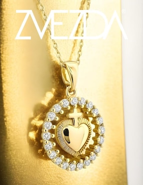 Collar de corazón Zvezda Aurore 18 k