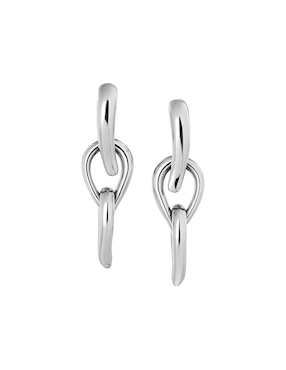 Aretes largos de eslabón Calvin Klein Sculptured Drops con acabado pulido
