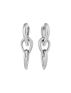 Aretes largos de eslabón Calvin Klein Sculptured Drops con acabado pulido