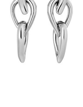 Aretes largos de eslabón Calvin Klein Sculptured Drops con acabado pulido