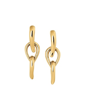 Aretes largos de eslabón Calvin Klein Sculptured Drops con acabado pulido