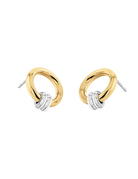 Aretes cortos Calvin Klein Duality Le con acabado brillante