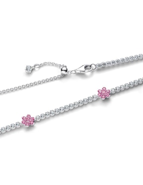 Collar de flor Pandora Timeless de plata P 925