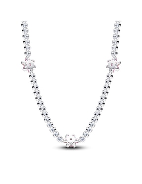 Collar de flor Pandora Timeless de plata P 925