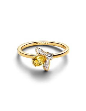Anillo de abeja Pandora P 925 de plata con baño de oro