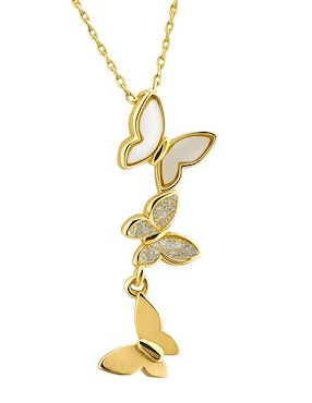 Collar de mariposa Zvezda Aurore de chapa de oro 18 K