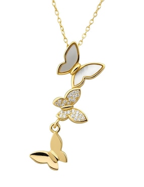 Collar de mariposa Zvezda Aurore de chapa de oro 18 K