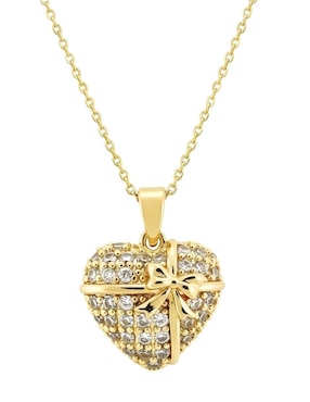 Collar de corazón Zvezda Aurore de chapa de oro 18 K