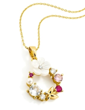 Collar de flor Zvezda Aurore de chapa de oro 18 K