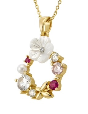 Collar de flor Zvezda Aurore de chapa de oro 18 K