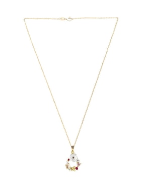 Collar de flor Zvezda Aurore de chapa de oro 18 K