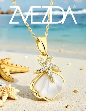 Collar de concha Zvezda Aurore de chapa de oro 18 K