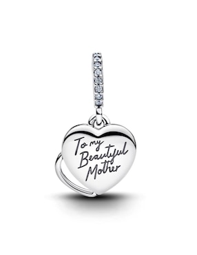 Charm de corazón Pandora Moments de plata P 925 zirconia cúbica