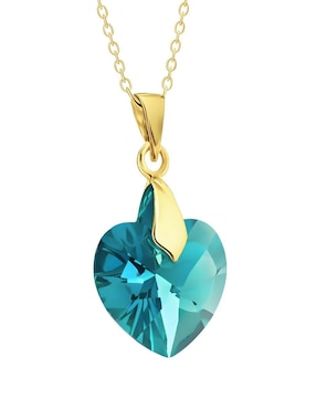 Aretes y collar de corazón Zvezda Aurore 18 K cristal