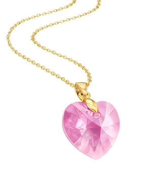 Aretes y collar de corazón Zvezda Aurore 18 K cristal