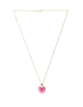 Aretes y collar de corazón Zvezda Aurore 18 K cristal