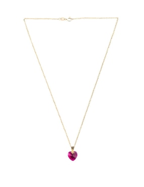 Aretes y collar de corazón Zvezda Aurore 18 K cristal