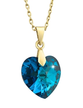 Aretes y collar de corazón Zvezda Aurore 18 K cristal