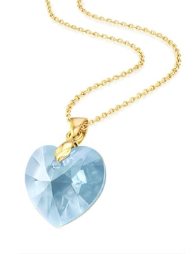 Aretes y collar de corazón Zvezda Aurore 18 K cristal