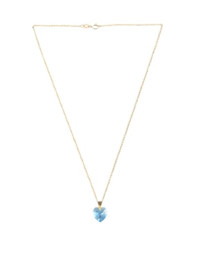Aretes y collar de corazón Zvezda Aurore 18 K cristal