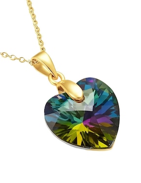 Aretes y collar de corazón Zvezda Aurore 18 K cristal