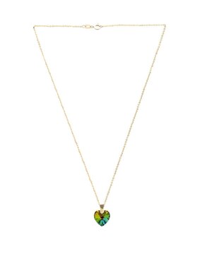 Aretes y collar de corazón Zvezda Aurore 18 K cristal