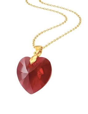 Aretes y collar de corazón Zvezda Aurore 18 K cristal