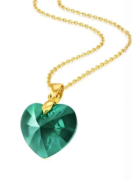 Aretes y collar de corazón Zvezda Aurore 18 K cristal