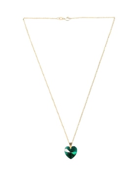 Aretes y collar de corazón Zvezda Aurore 18 K cristal