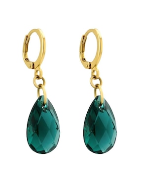 Aretes y collar de gota Zvezda Aurore 18 K cristal