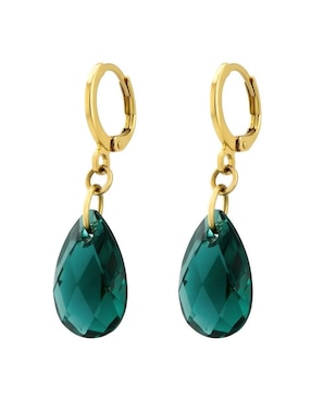 Aretes y collar de gota Zvezda Aurore 18 K cristal