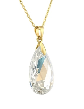 Aretes y collar de gota Zvezda Aurore 18 K cristal