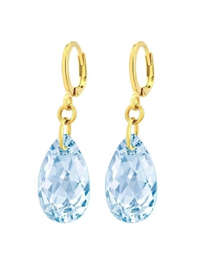 Aretes y collar de gota Zvezda Aurore 18 K cristal
