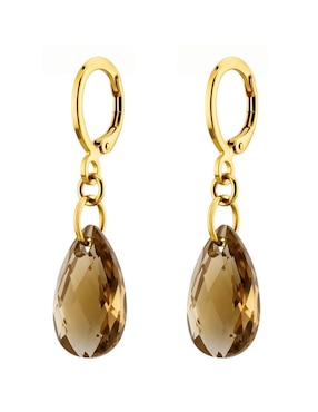 Aretes y collar de gota Zvezda Aurore 18 K cristal