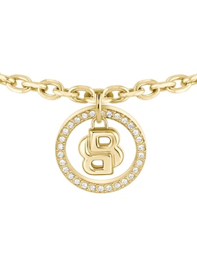 Brazalete Hugo Boss con cristal Double B Divine acabado brillante